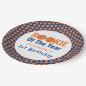 ルーキーバスケットボール1回目の誕生日 ペーパープレート (アングル)