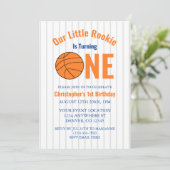 ルーキーバスケットボール1回目の誕生日 招待状 (スタンド正面)