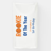 ルーキーバスケットボール1回目の誕生日 横断幕 (縦)