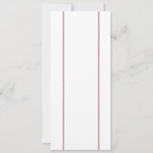 ルーキーベースボールチケットレッドブルーボーイ1st誕生日 招待状 (裏面)