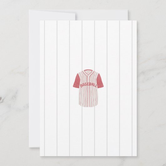 ルーキーベースボール名前をカスタムするボーイズ1歳 招待状 (裏面)