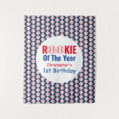 ルーキーベースボール1歳の誕生日 タペストリー (正面)