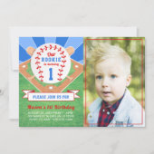 ルーキーベースボール1thバースデーフォト招待状 招待状 (正面)