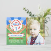 ルーキーベースボール1thバースデーフォト招待状 招待状 (スタンド正面)