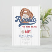 ルーキー野球グローブボーイズ1歳の誕生日 招待状 (スタンド正面)