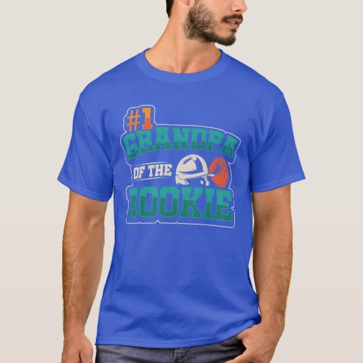 ルーキー野球選手スポーツギフトのおじいちゃん Tシャツ (正面)