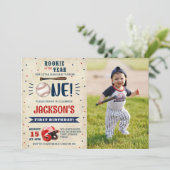 ルーキー野球1位のバースデーバッターアップ写真 招待状 (スタンド正面)