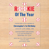 ルーキー野球1歳 アクリル招待状 (正面)