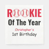 ルーキー野球1歳 スタンダードランチョンナプキン (正面)