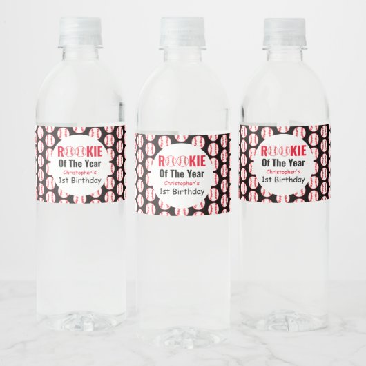 ルーキー野球1歳 ペットボトルラベル (ボトル)