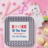 ルーキー野球1歳 ペーパープレート (パーティー)
