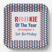 ルーキー野球1歳 ペーパープレート (正面)