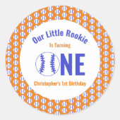 ルーキー野球1歳 ラウンドシール (正面)