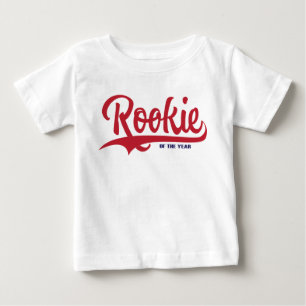 ルーキー・オブ・ザ・イヤー第1誕生日野球シャツ ベビーTシャツ