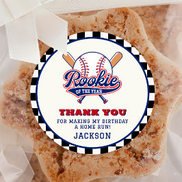 ルーキー・オブ・ザ・イヤー野球カスタムの誕生日パーティー ラウンドシール
