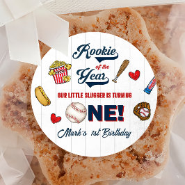 ルーキー・オブ・ザ・イヤー野球誕生日シール ラウンドシール