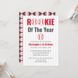 ルーキー・オブ・ザ・イヤー野球1回目の誕生日 招待状