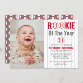 ルーキー・オブ・ザ・イヤー野球1回目の誕生日 招待状