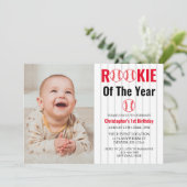 ルーキー・オブ・ザ・イヤー野球1回目の誕生日 招待状 (スタンド正面)