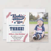 ルーキー・オブ・ザ・イヤー野球3回目の誕生日 招待状 (正面)