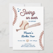 ルーキー・オブ・ザ・イヤー1thスポーツボーイ野球誕生日 招待状 (正面)