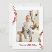 ルーキー・オブ・ザ・イヤー1thスポーツボーイ野球誕生日 招待状 (裏面)