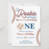 ルーキー・オブ・ザ・イヤー1thスポーツボーイ野球誕生日 招待状 (正面)