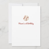 ルーキー・オブ・ザ・イヤー1thスポーツボーイ野球誕生日 招待状 (裏面)