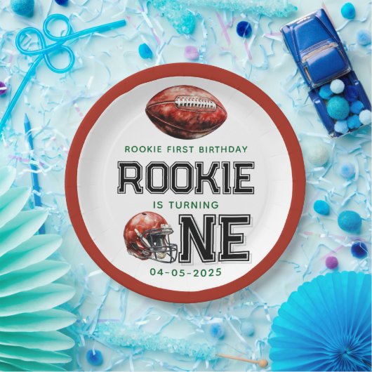 ルーキー・オブ・ザ・イヤー1thバースデーサッカー少年 ペーパープレート (パーティー)