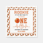 ルーキー・オブ・ザ・イヤー1thバースデーバスケットボール スタンダードカクテルナプキン (正面)