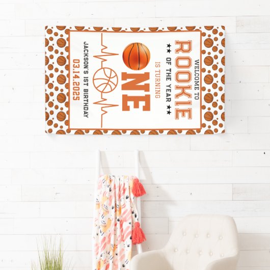 ルーキー・オブ・ザ・イヤー1thバースデーバスケットボール 横断幕 (インサイチュ)