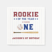 ルーキー・オブ・ザ・イヤー1thバースデーベースボール スタンダードカクテルナプキン (正面)