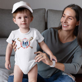 ルーキー・オブ・ザ・イヤー1thバースデーベースボール ベビーボディスーツ