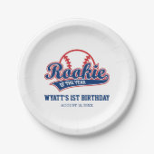 ルーキー・オブ・ザ・イヤー1thバースデーベースボール ペーパープレート (正面)