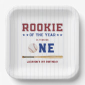 ルーキー・オブ・ザ・イヤー1thバースデーベースボール ペーパープレート (正面)