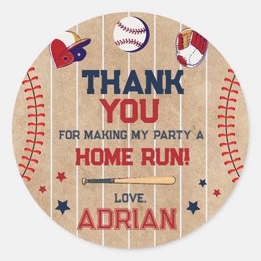 ルーキー・オブ・ザ・イヤー1thバースデーベースボール ラウンドシール (正面)