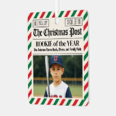 ルーキー・オブ・ザ・イヤー オリジナルクリスマス新聞 メタルオーナメント (正面左)