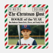ルーキー・オブ・ザ・イヤー オリジナルクリスマス新聞 メタルオーナメント (裏面)