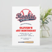 ルーキー・オブ・ザ・イヤー キッズ1歳の誕生日 招待状 (スタンド正面)