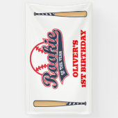 ルーキー・オブ・ザ・イヤー・キッドの1歳の誕生日 横断幕 (縦)