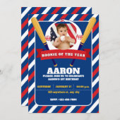 ルーキー・オブ・ザ・イヤー フォト キッズパーティー 招待状 (正面/裏面)