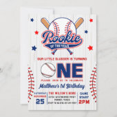 ルーキー・オブ・ザ・イヤー・ベースボール第1回の誕生日 招待状 (正面)