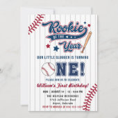 ルーキー・オブ・ザ・イヤー・ベースボール第1回目の誕生日 招待状 (正面)