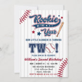 ルーキー・オブ・ザ・イヤー・ベースボール第2回目の誕生日 招待状 (正面)