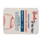 ルーキー・オブ・ザ・イヤー・ベースボール・バースデーパーティー マグネット (横)