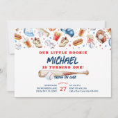 ルーキー・オブ・ザ・イヤー・ベースボール・バースデーパーティー 招待状 (正面)