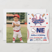ルーキー・オブ・ザ・イヤー・ベースボール　ファーストバースデイフォト 招待状 (正面)