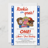 ルーキー・オブ・ザ・イヤー・ボーイズ野球1回目の誕生日 招待状 (正面)