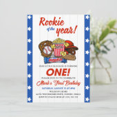 ルーキー・オブ・ザ・イヤー・ボーイズ野球1回目の誕生日 招待状 (スタンド正面)