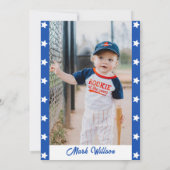 ルーキー・オブ・ザ・イヤー・ボーイズ野球1回目の誕生日 招待状 (裏面)